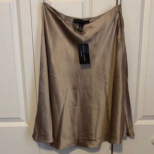 Ralph Lauren 100% silk Circle Skirt in Taupe